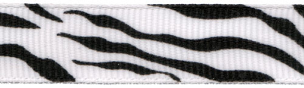 Лента репсовая (в рубчик) с рисунком 12.0 мм / 22.5±1 метров, 001/L18 белый/полосы, Gamma GRC-12