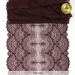 Кружево бельевое эластичное 195 мм / 3 м, 8034 цв.L076 сливовое вино, Kruzhevo