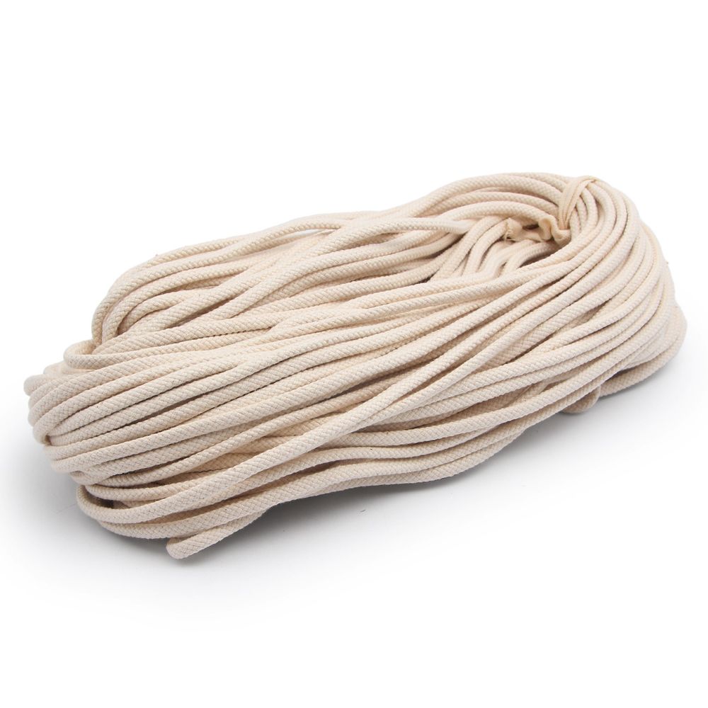 Шнур плоский плетеный х/б ⌀6.0 мм / 50 метров, цв. суровый, цв.Мн