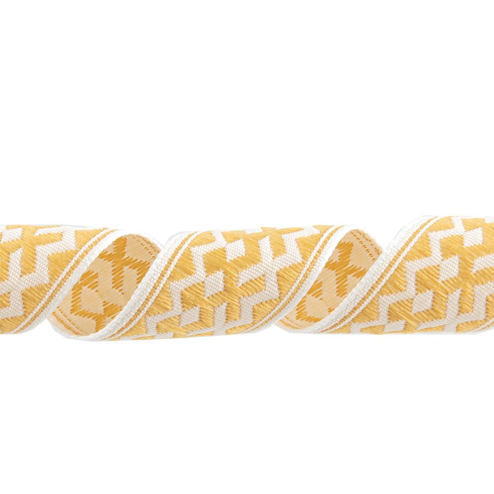 Лента (тесьма) жаккардовая 24.0 мм / 25 метров, Орнамент для северных народов, рис 7527 белый/бежевый (№7), Gamma С3772