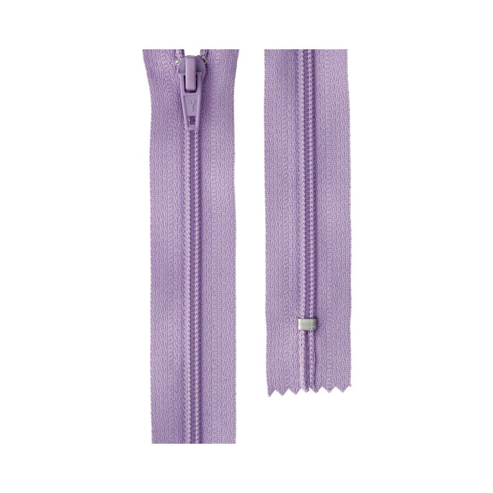 Молния спираль (витая) брючная Т4 (4 мм) 1 зам., н/раз., 18 см, автомат, 163 сиреневый, G004A Gamma, 10 шт