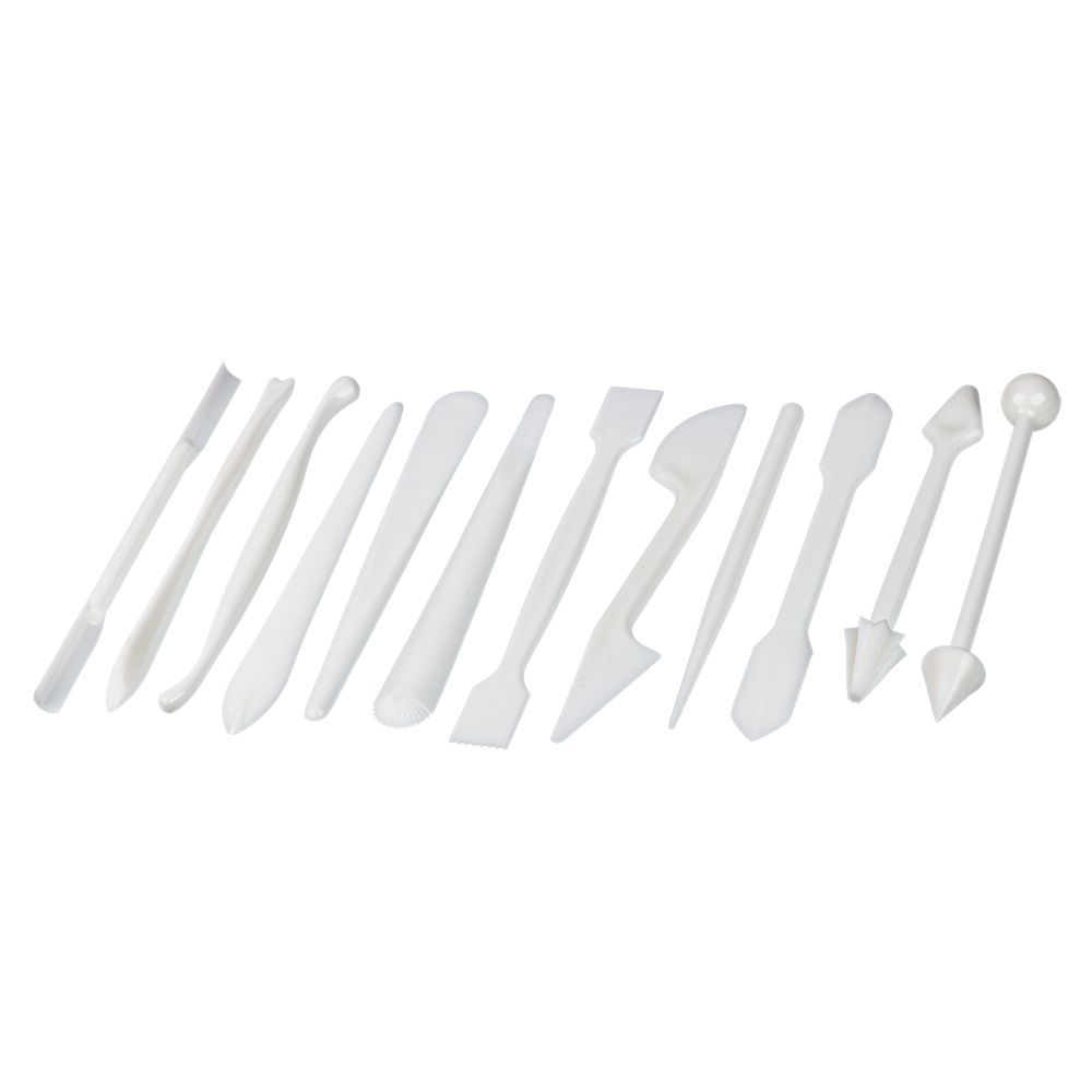 Набор кондитерских инструментов для моделирования 12 шт, пластиковые, S-Chief SHF-0009