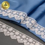 Кружево гипюр (плетёное) 40 мм, матовая нить TBY.0869, цв.F102 молочный уп.13.71м, Kruzhevo