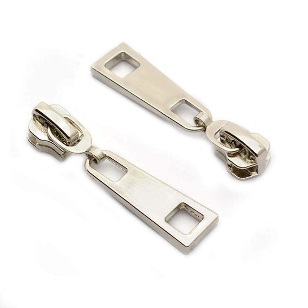 Слайдер (замок) для молнии металл Т5 (5 мм), автомат, 10 шт, TBT1291, никель