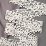 Кружево гипюр (плетёное) 45 мм, цв.02 молочный, уп. 9 м, M09961, Kruzhevo