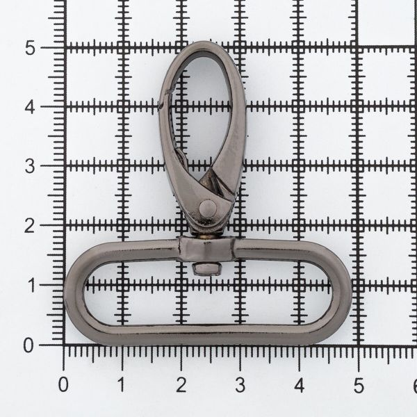 Карабин металл 40 мм (48х52 мм), цв.чер.никель, 20 шт