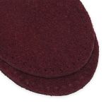 Заплатки пришивные из замши, овал 6х8,2см с перфорацией, 2 шт, 100% кожа, 31 бордовый, 59114