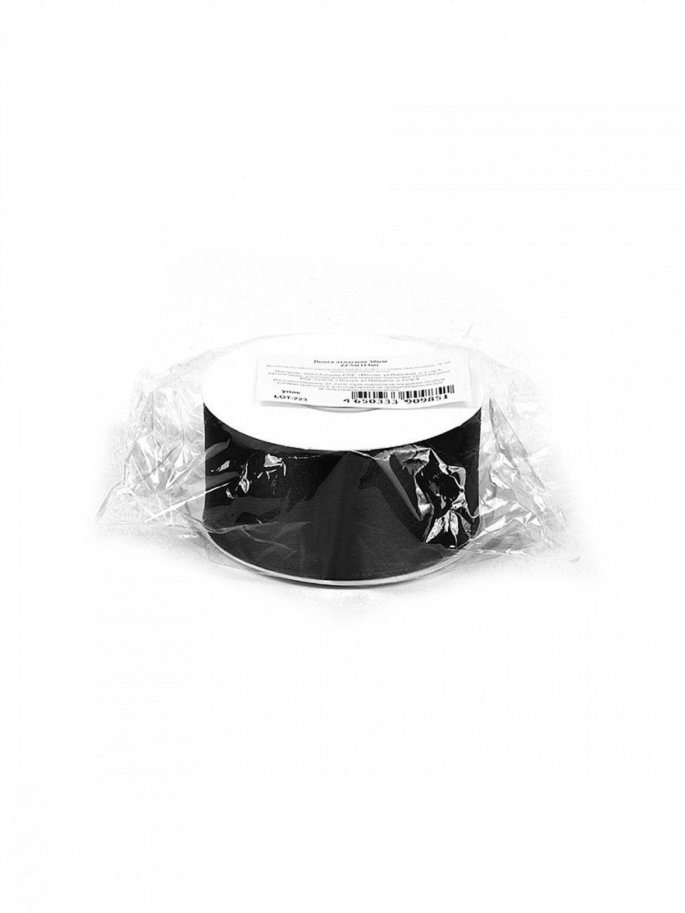 Лента атласная 1-сторонняя 38.0 мм / 22.5±1 метра, 3173 черный, Magic4Hobby