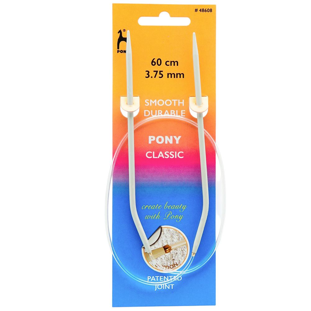 Спицы круговые Pony Classic ⌀3.75 мм, 60 см, алюминий, 48608