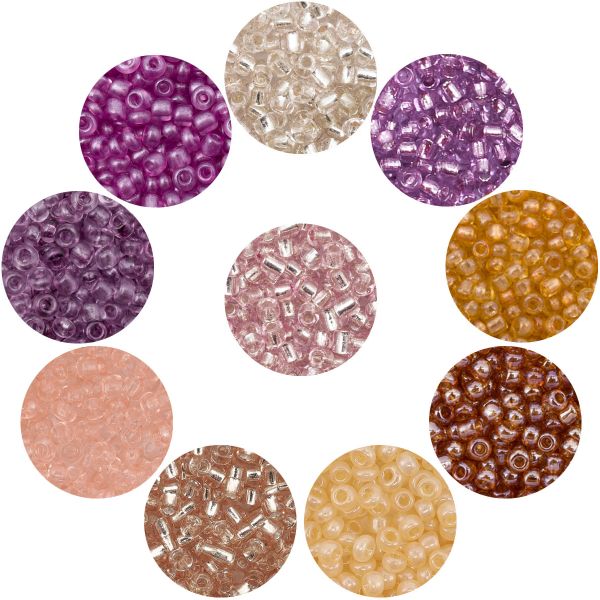 Набор бисера 11/0 ассорти №11 в тубе, 10 цветов, Astra&Craft