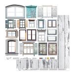 Бумага для скрапбукинга Вокруг меня. Двери и окна 190 г/м², 30.5х30.5 см, 10 шт, 2, Mr.Painter PSR 2607