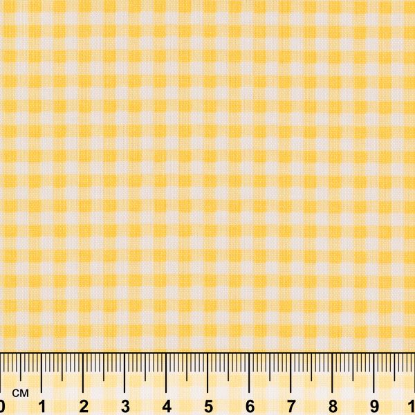 Ткань для пэчворка Peppy Бабушкин сундучок, отрез 50х55 см, 140 г/м², БС-47 клетка бл. желтый, Peppy