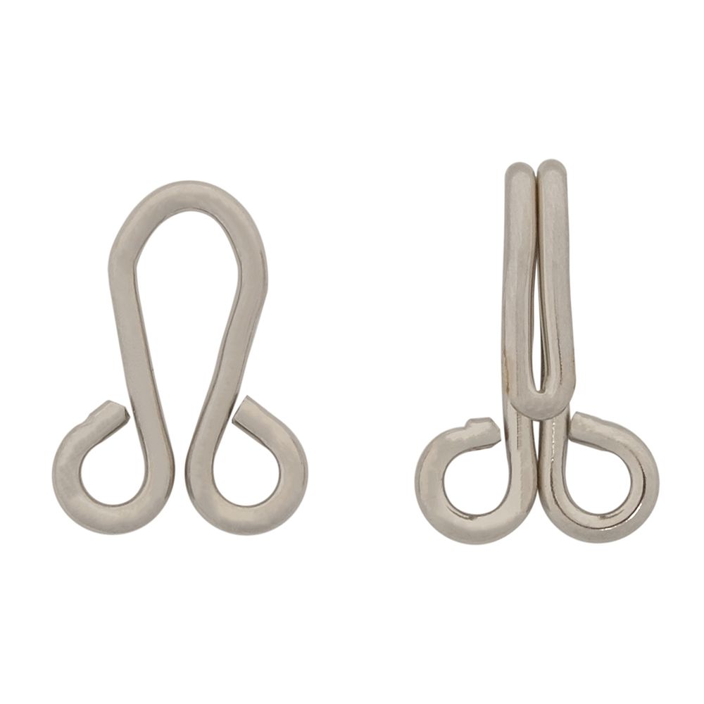 Крючки пришивные 33х12 мм, №10, цв.никель, 200 шт