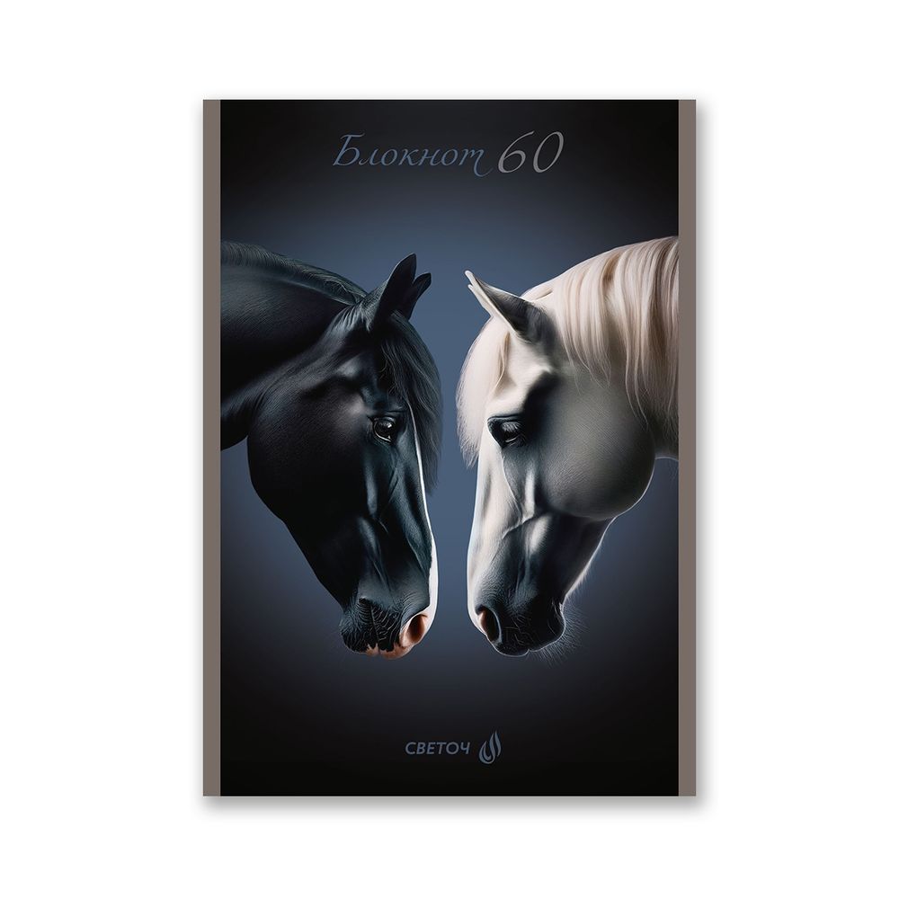 Блокнот на скобе, A5 60 л. 12 шт клетка, Скорость и грация 01742, Б263 Светоч