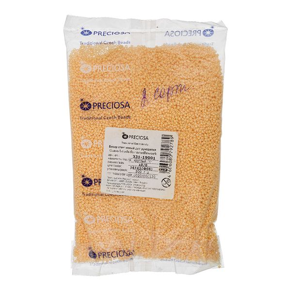 Бисер Preciosa круглый 2.3 мм 500 г 2-й сорт, 16183 (Ф08) желтый,
