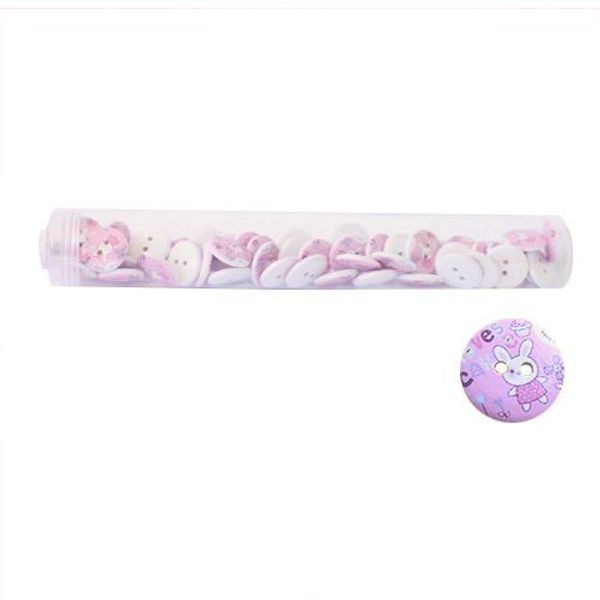 Пуговицы деревянные Мультяшные персонажи 18мм 50 шт, Зайчик 7