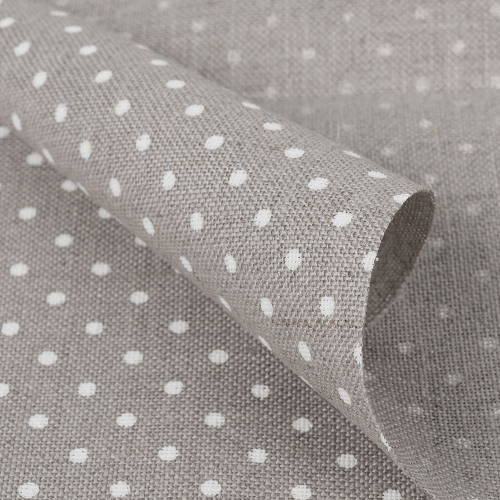 Канва Zweigart Belfast 32 ct, 140 см, 10 метров, К32, 7349 серый в горошек