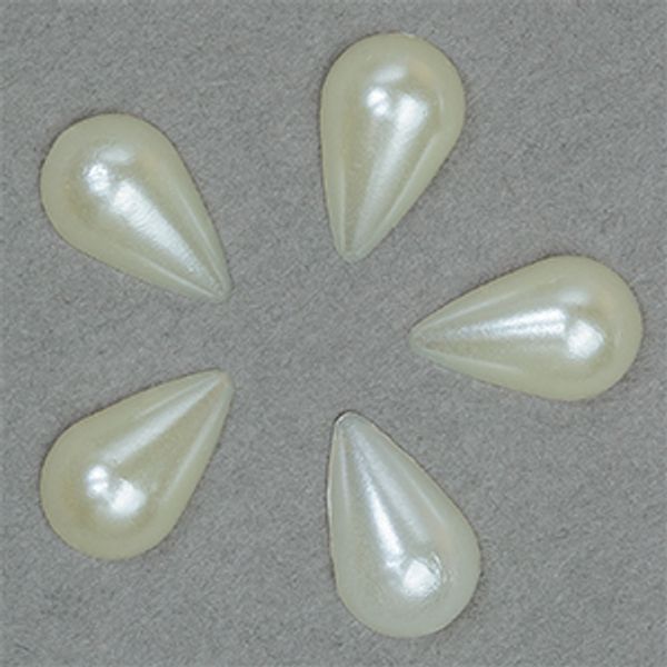 Полужемчужины перламутр в форме Капли 8х13 мм цв.43 молочный уп.20г (111шт)