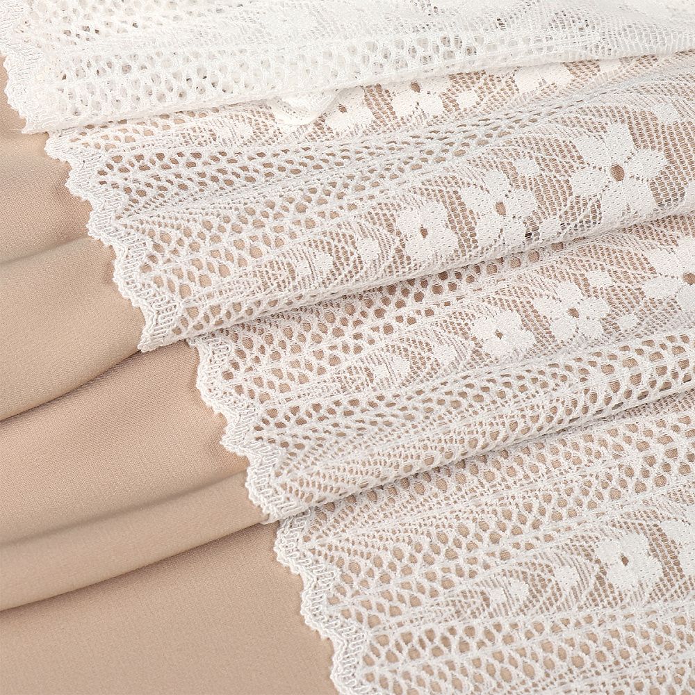 Кружево бельевое эластичное 220 мм / 18 м, 1909, цв.004 белый, Kruzhevo