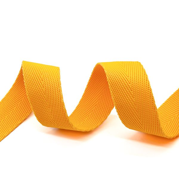 Стропа (ременная лента) 25 мм / 5х2.5 метра, толщ. 1.0 мм, [15.1 г/пог.м], 100% п/п, 2 желтый