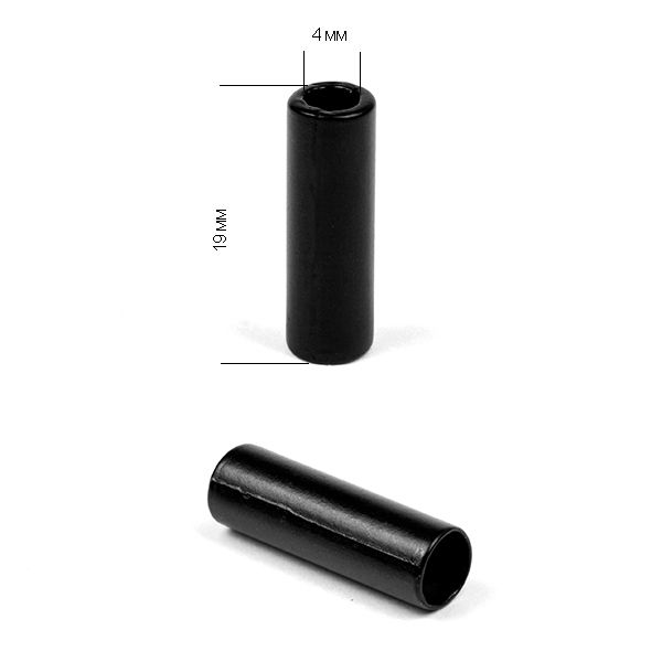 Наконечник для шнура металл TC12 отв.4 мм, цв.черный, уп. 50 шт