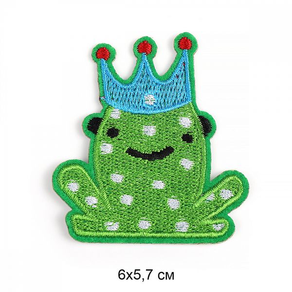 Термоаппликация Лягушка 6х5,7см, 10 шт