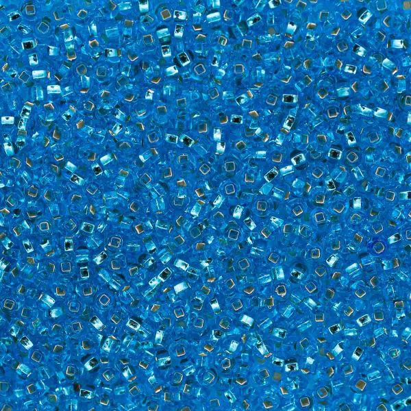 Бисер Preciosa прозрачный с серебр. центром 10/0 (2.3 мм), кв.отв, 20гр, уп.5 шт