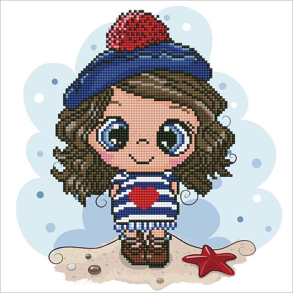 Алмазная (кристальная) мозаика Фрея, Морячка, 30х30 см