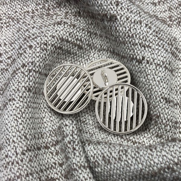 Пуговицы на ножке металлические 32L=20мм, С-MP37 цв.серебро, 10 шт