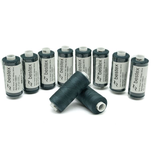 Нитки швейные бытовые Bestex 40/2, 365 м (400 ярд) / 10 кат., 142 темная сосна