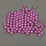 Бусины пластик (перламутр) ⌀10 мм, цв.093 т.сиреневый, уп.500г (960 шт), Magic4Hobby