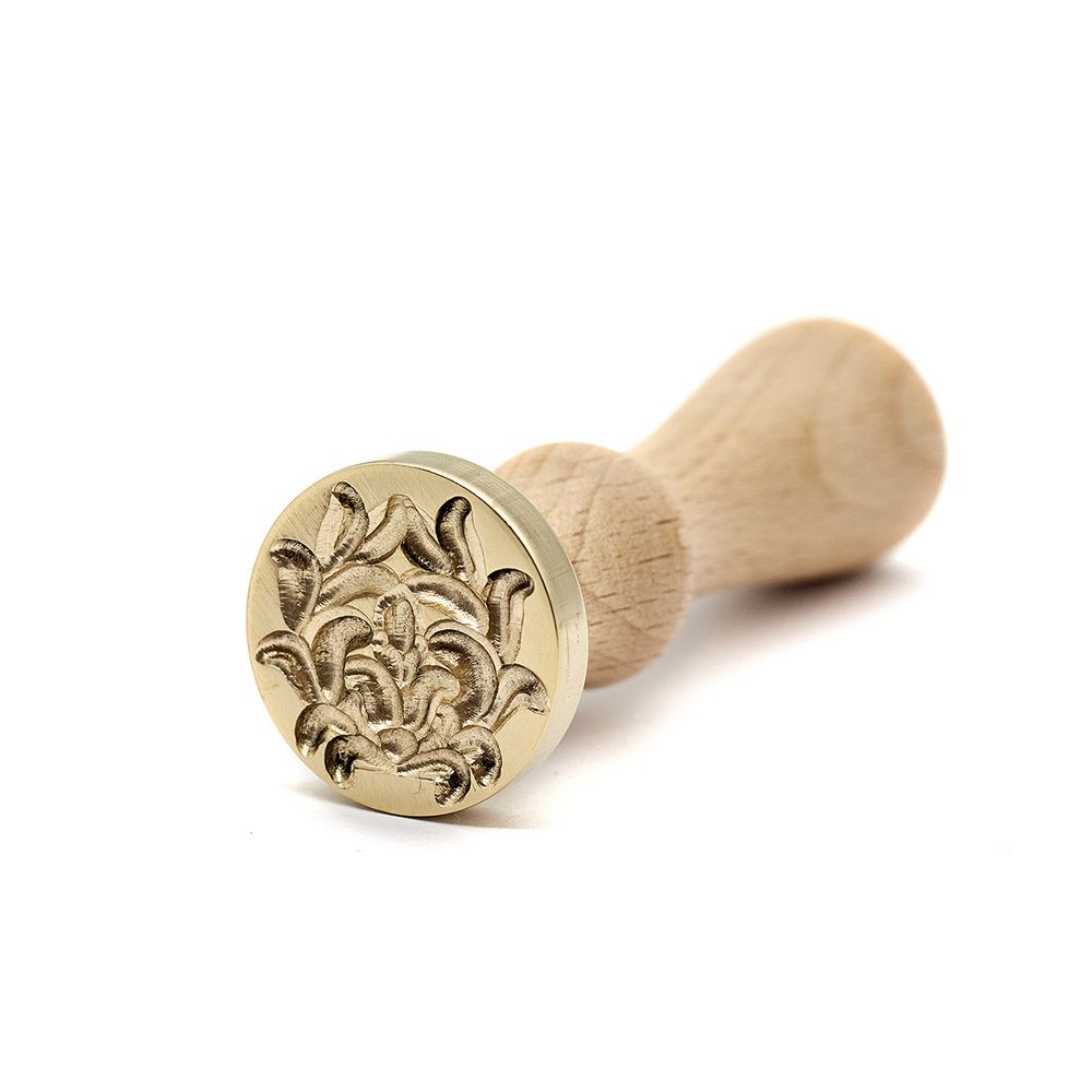 Печать для сургуча 25мм Лотос, HappyClay Р-259