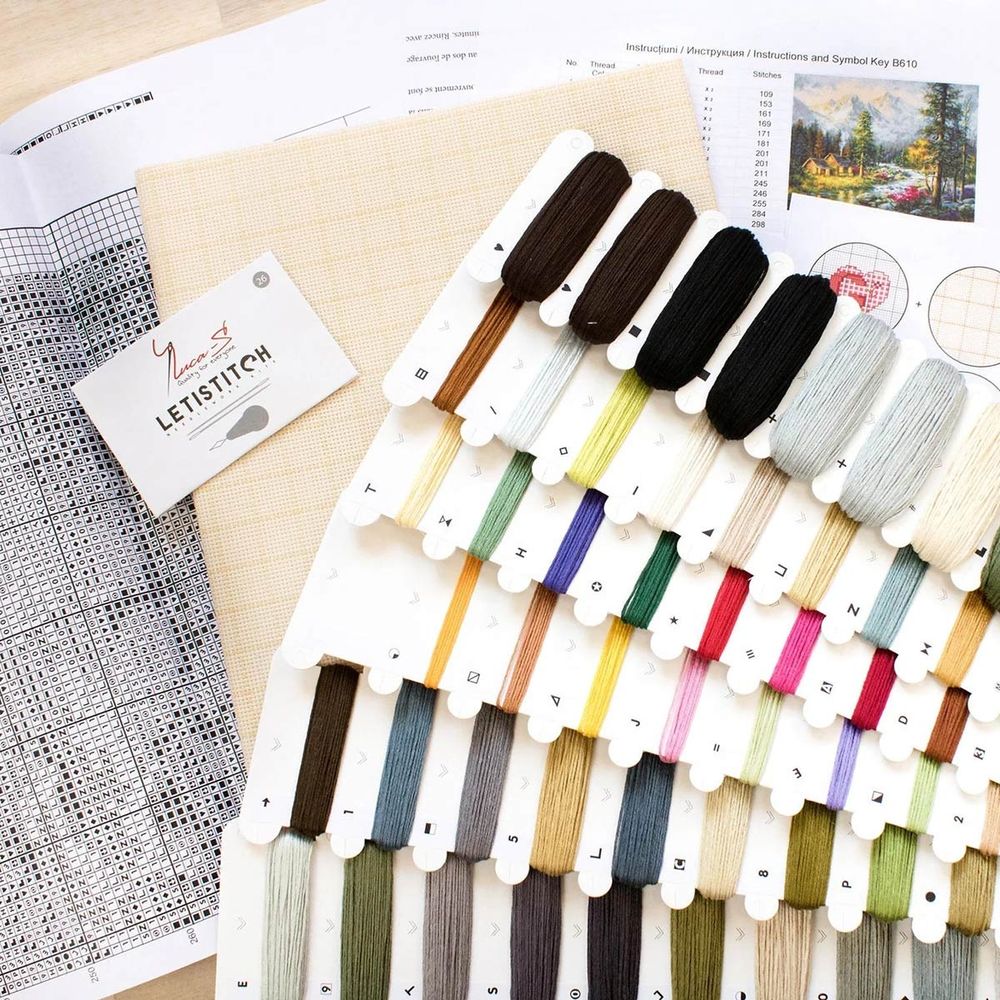 Набор для вышивания нитками Luca-S, Шале, 53х41см