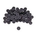 Пуговицы 4 прокола 18L=11 мм, пластик, Blk-02 черный, 72 шт, CN2842