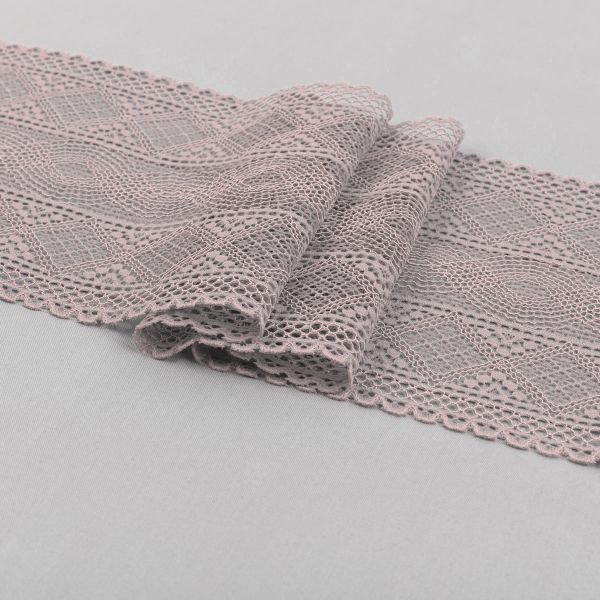 Кружево бельевое эластичное 165 мм / 3±0.2 метра, Турция, сиреневый, Blitz