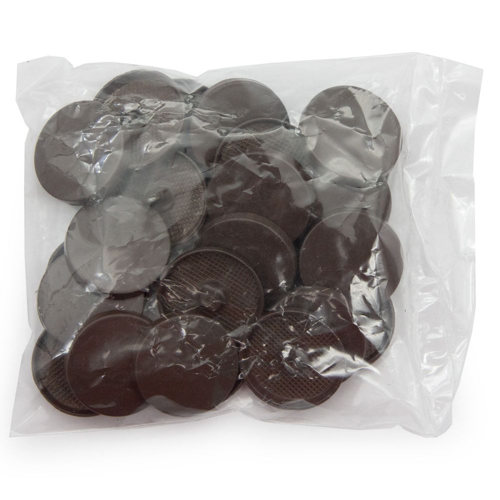 Пуговицы на ножке металл 40L (т.коричневый), 24 шт