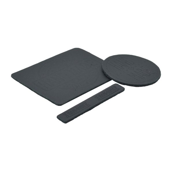 Набор кожаных термоаппликаций Hand Made: круг №39 (1шт), прямоугольник №12 и №38 (х1шт), 43 черный