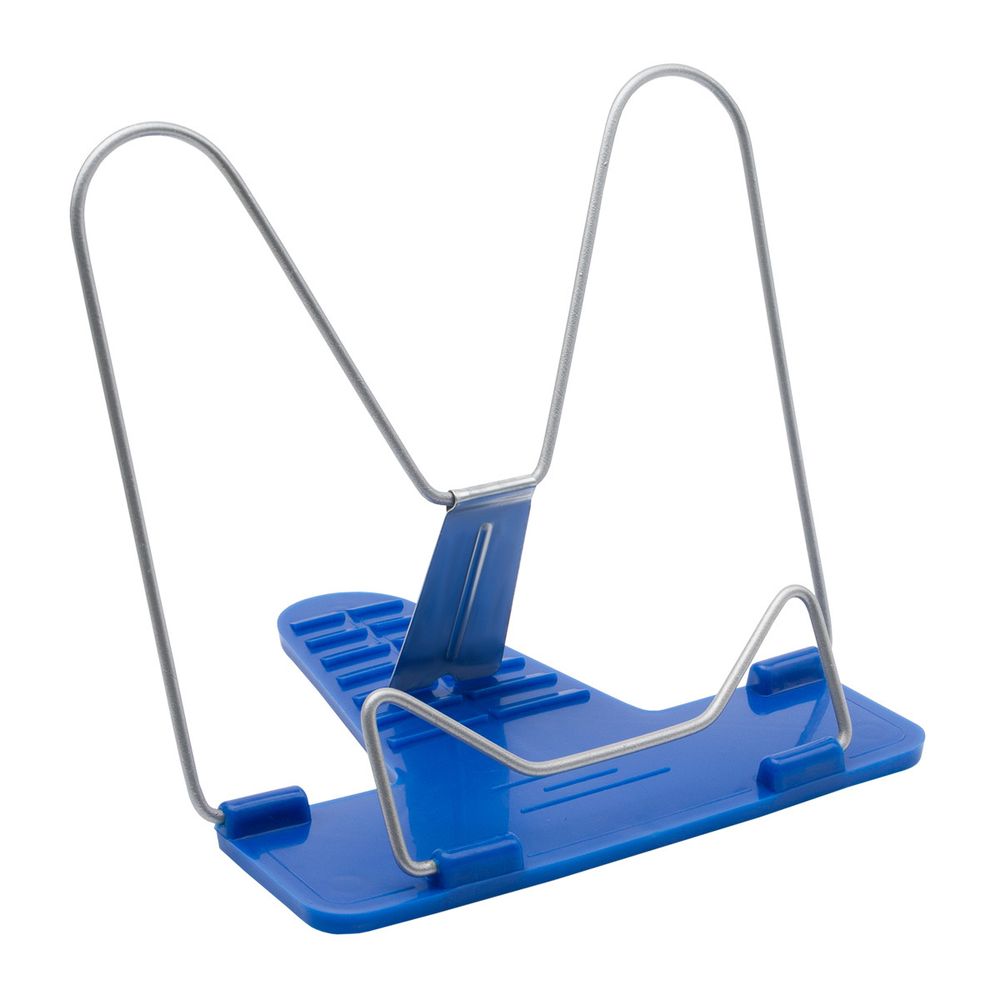 Подставка для книг Универсал с металл. лепестком, цв. в ассорт. (синий), П-03