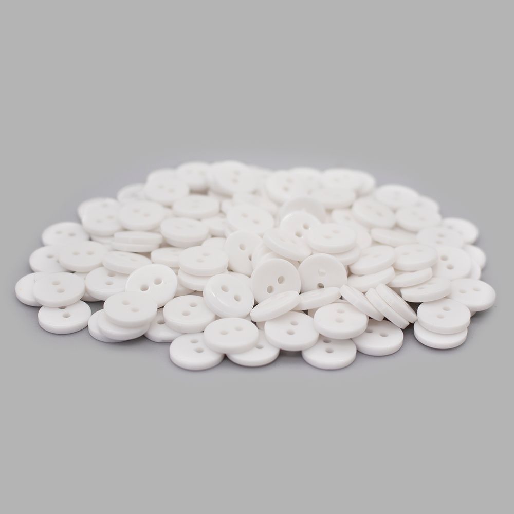 Пуговицы 2 прокола 18L (11мм) (s.white (белый)), CX-K-22, 144 шт