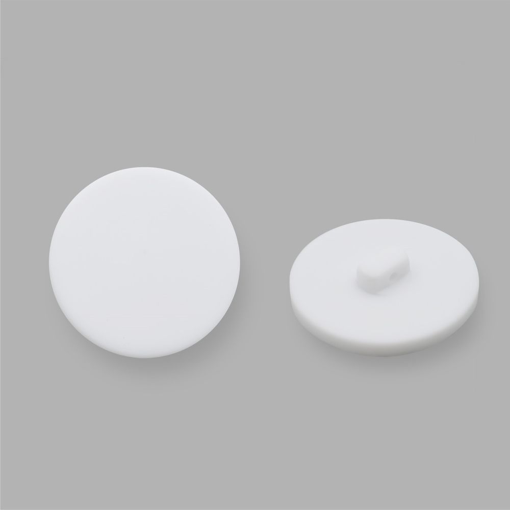 Пуговицы на ножке 44L (28мм), пластик (White (белый матовый)), 36 шт, CN K-33