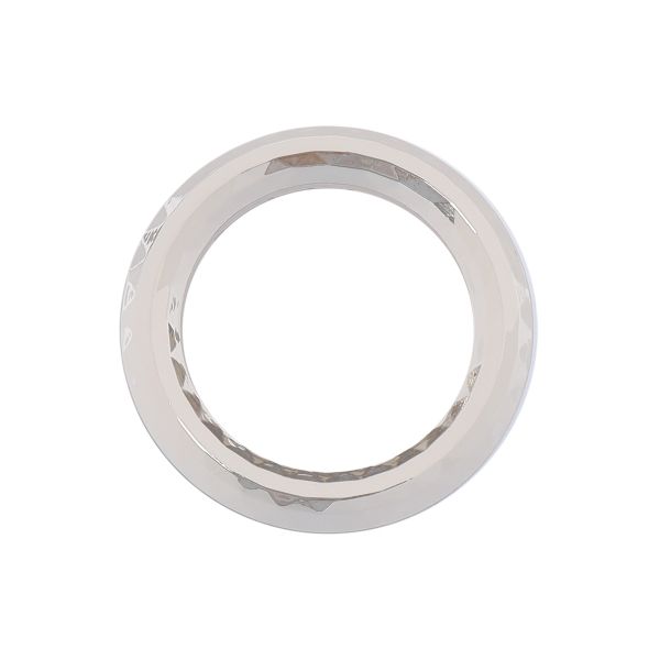 Кольцо литое металл in ⌀18 мм (25 мм внешн.), граненое (Nickel серебро (никель)), 4 шт, MB199