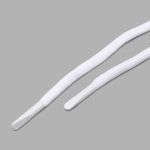 Шнурки круглые с металлическим наконечником 4.0 мм / 130 см, 50 пар (100 шт), белый, 6220-0133