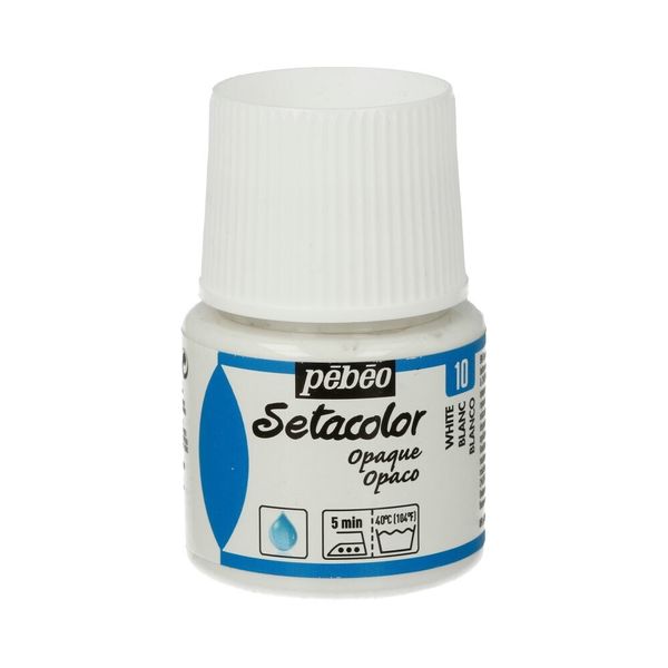 Краска для темных и светлых тканей Setacolor 45 мл 295-010 белый, Pebeo