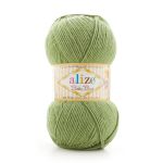 Пряжа Alize (Ализе) Baby Best / уп.5 мот. по 100 г, 240м, 485 зеленная трава A