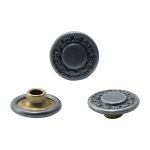 Хольнитены джинсовые ⌀9 мм Цветок цв.металл (без гвоздя), темное серебро, 53324, 100 шт