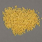 Бусины пластик (перламутр) ⌀4 мм, цв.A08 лимон, уп.500г (15000 шт), Magic4Hobby