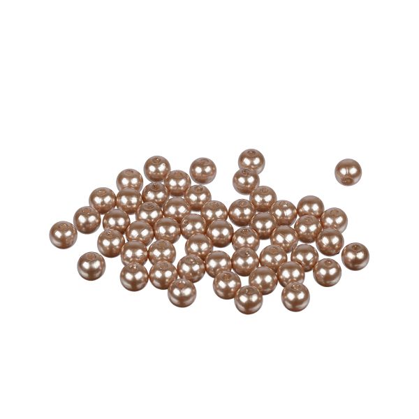 Бусины пластик ⌀8 мм, 50±2 шт, №21 золотистый, Zlatka PB-2