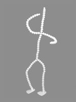 Скелет для кукол и игрушек 55 см, со ступнями ног 10 звеньев, ноги 18 звеньев