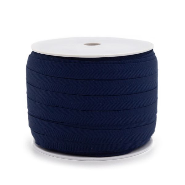 Тесьма (лента) киперная п/э 13 мм / 100 метров, 01 т.синий