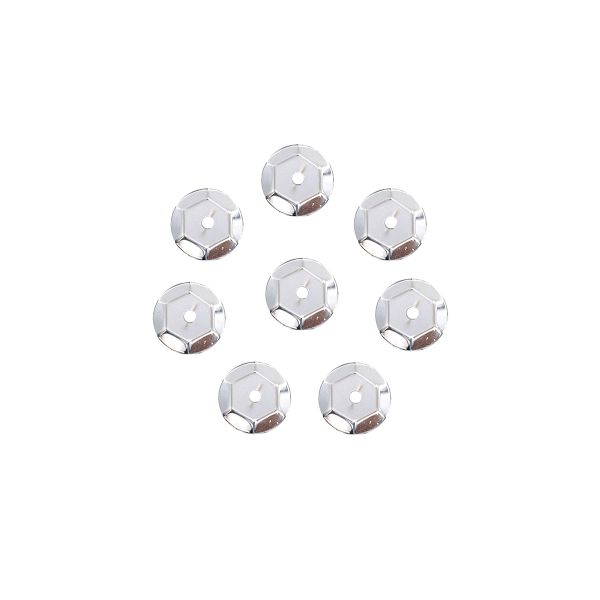 Пайетки граненые 6 мм, упак. 10 гр, Астра, 1 серебро, уп.10 шт